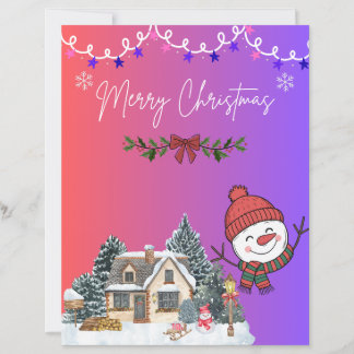 Papier Merry Christmas Cute Greeting Card