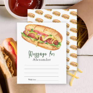 Papier Message de capsule temporelle BBQ Hot Dog