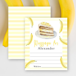 Papier Message de la capsule du gâteau de banane