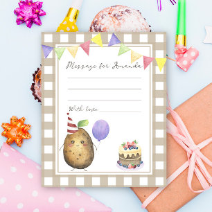 Papier Message de la capsule temporelle d'anniversaire de