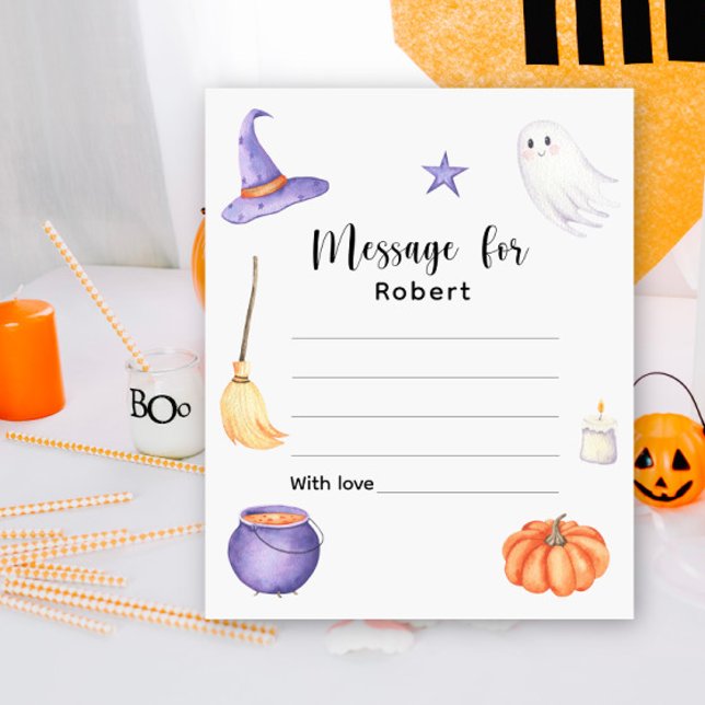 Papier Message éffrayant d'une demi-heure d'anniversaire  (Créateur téléchargé)