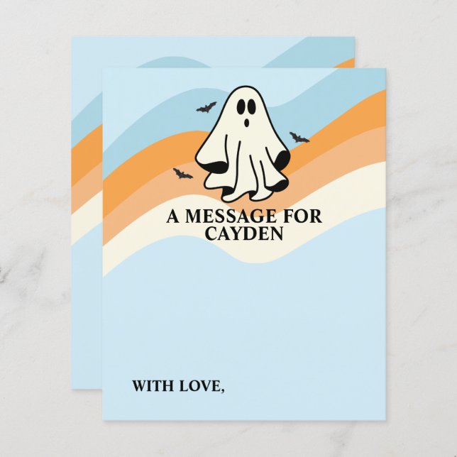 Papier Message éffrayant d'une première heure d'anniversa (Devant / Derrière)