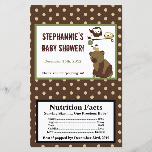 Papier Microwave Popcorn Wrapper Enchanted Hollow Forest (Devant)