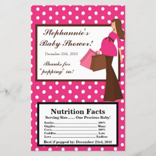 Papier Microwave Popcorn Wrapper Pink Mod Maman Pois