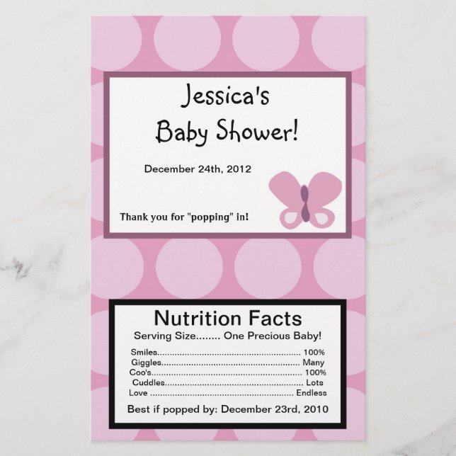 Papier Microwave Popcorn Wrapper Sugar Plum (Devant)