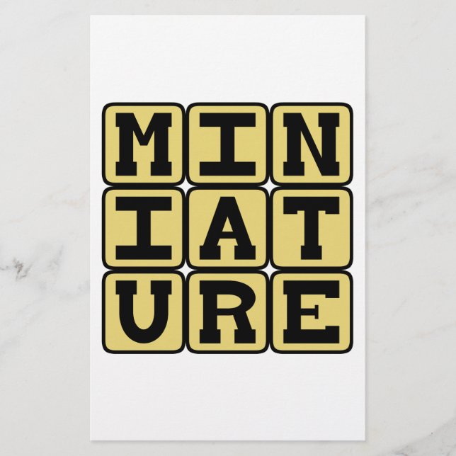 Papier Miniature, Objet de collection minuscule (Devant)