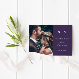 Papier Minimal et chic Mariage photo Merci BUDGET