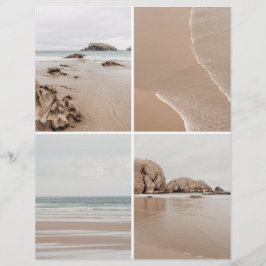 Papier Minimalist Beige Coastal Scrapbook Cutout paper