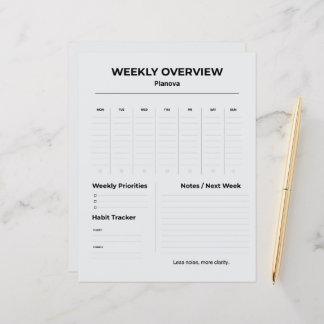 Papier Minimalist Weekly Planner | To Do List organized