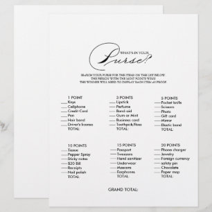 Papier Minimaliste Ce qui est dans votre jeu de Fête des 
