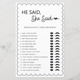 Papier Minimaliste, il a dit qu'elle a dit jeu de douche 