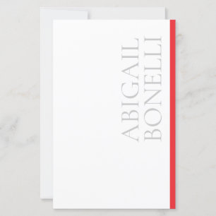 Papier Minimaliste professionnel moderne gras gris rouge