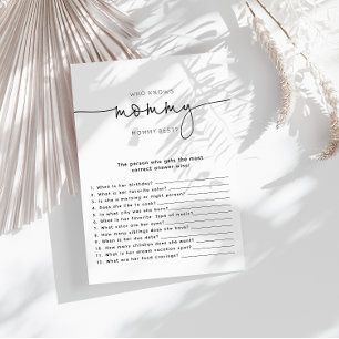 Papier Minimaliste Qui Connaît Maman Meilleur Jeu De Douc