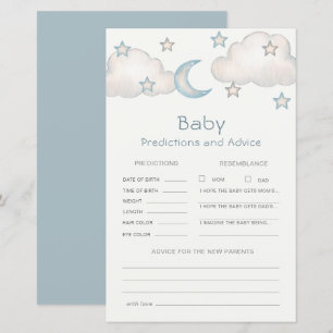 Papier Mint Turquois Boy Baby shower Prédictions et conse