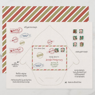 Papier Minuscule Père Noël et Elf Enveloppe Origami do-it