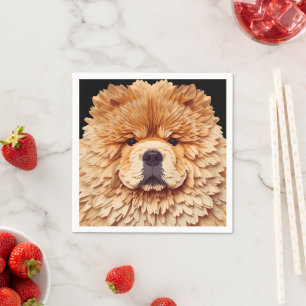 PAPIER MIRAGE Red Chow Serviette