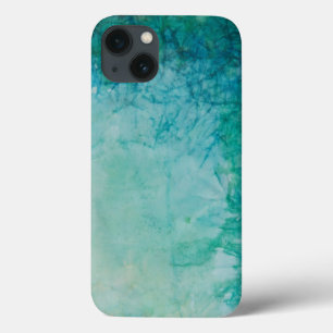 Papier mit der blauen, grünen und schwarzen Farbe iPhone 13 Hülle