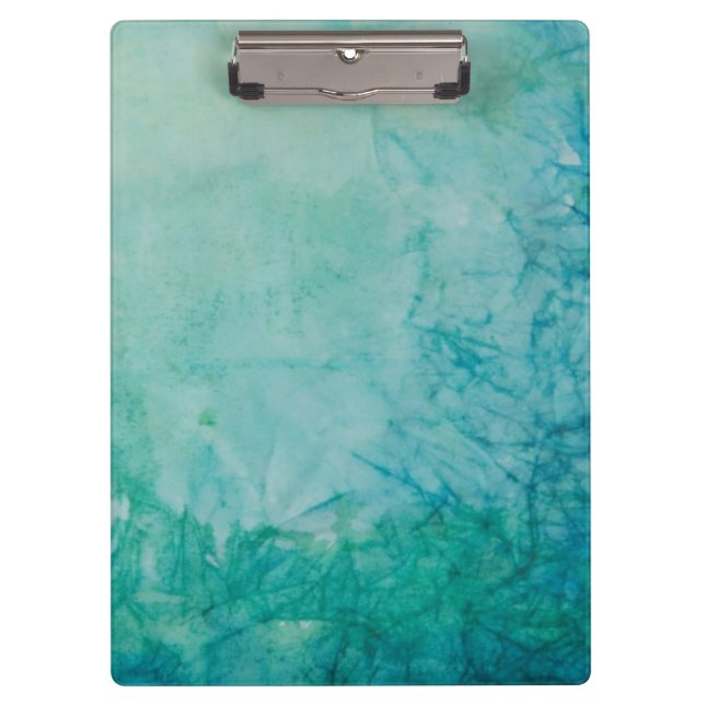 Papier mit der blauen, grünen und schwarzen Farbe Klemmbrett (Vorderseite)