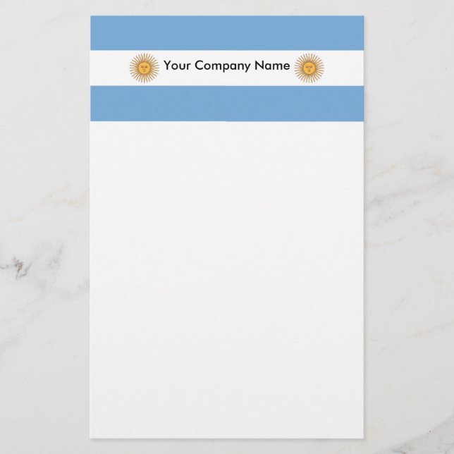 Papier mit der Flagge Argentiniens (Vorderseite)