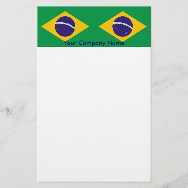 Papier mit der Flagge Brasiliens (Vorderseite)