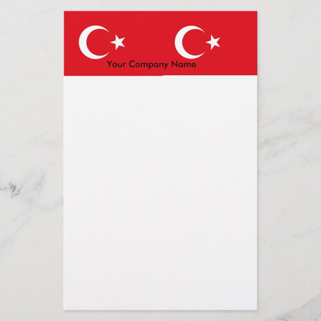 Papier mit der Flagge der Türkei (Vorderseite)