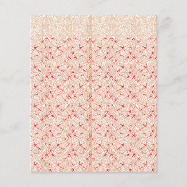 Papier mit einem sich wiederholenden roten Muster  (Vorne)