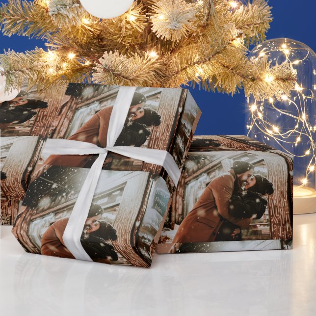 Papier mit Ihrem Bild und dem schönsten GIF Geschenkpapier (Feiertage)