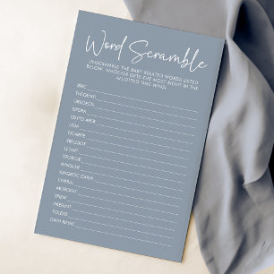 Papier Modern Blue Oh Baby Simple Word Scramble Jeu