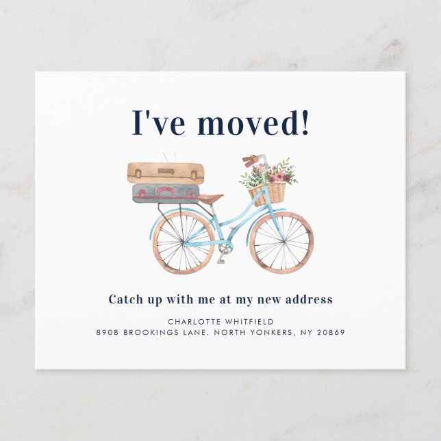 Papier Modern Change of Address Moving Announcement Card (Devant)
