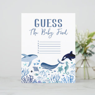 Papier Modern Under the Sea Guess the Baby Food Games