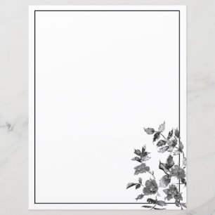 Papier Moderne minimaliste noir rose d'aquarelle