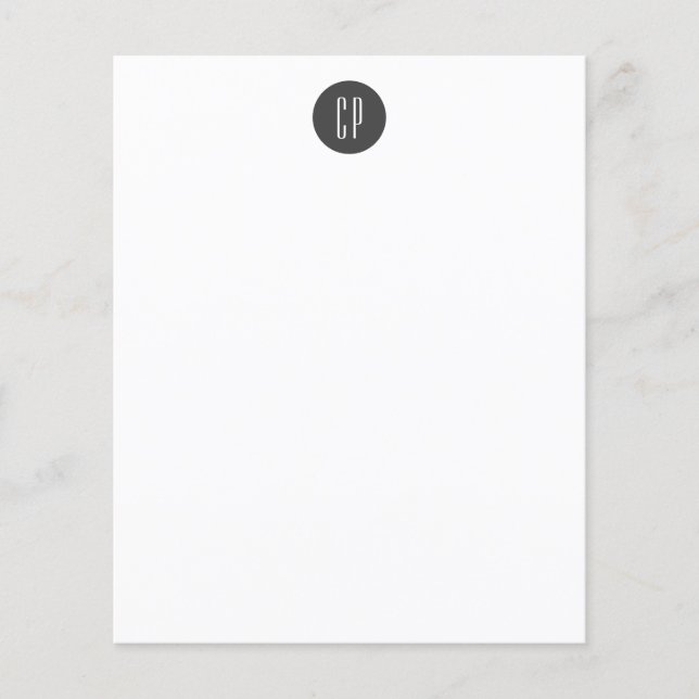 Papier Moderne Monogramme Professionnel Plat Initiales si (Devant)