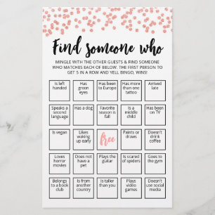 Papier Modifier Trouver Quelqu'Un Qui Joue Bingo jeu