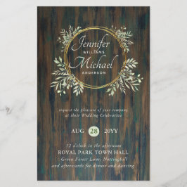 Papier MOINS CHER Faire-part de mariage Verdure Wreath BU