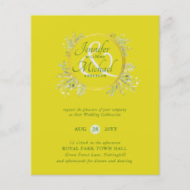 Papier MOINS CHER Faire-part de mariage Verdure Wreath BU