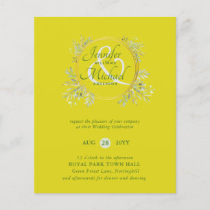 Papier MOINS CHER Faire-part de mariage Verdure Wreath BU