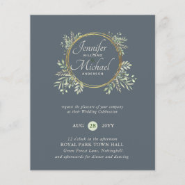 Papier MOINS CHER Faire-part de mariage Verdure Wreath BU