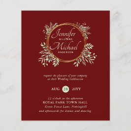 Papier MOINS CHER Faire-part de mariage Verdure Wreath BU