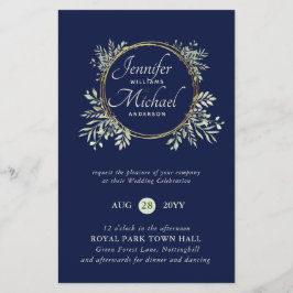 Papier MOINS CHER Faire-part de mariage Verdure Wreath BU