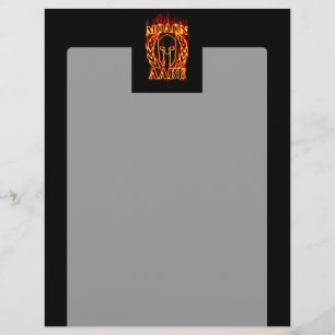 Papier Molon Labe Laurels guerrier spartiate en feu