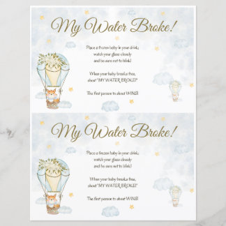 Papier Mon Eau A Cassé ! Jeu baby shower