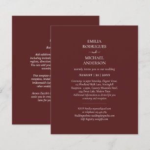 Papier Monochrome moderne tout en un Mariage budget