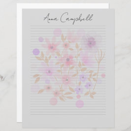 Papier Monogram Chic Script Name Stationery Paper