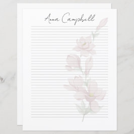Papier Monogram Chic Script Name Stationery Paper