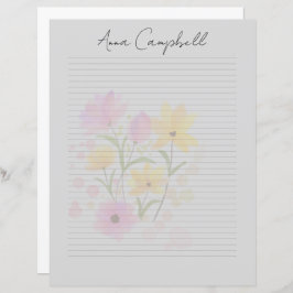 Papier Monogram Chic Script Name Stationery Paper