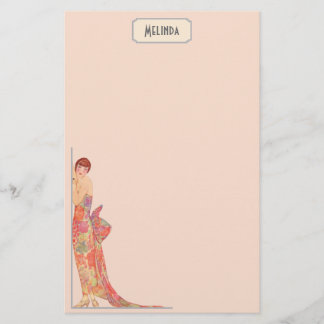 Papier Monogramme d'illustration Art Déco Vintage