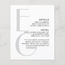 Papier Monogramme élégant. Détails mariages modernes simp