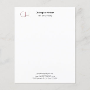 Papier Monogramme initial minimaliste moderne Plaque simp