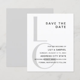 Papier Monogramme. Mariage de typographie simple Enregist
