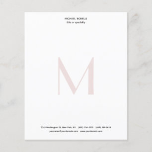 Papier monographique minimaliste professionnel